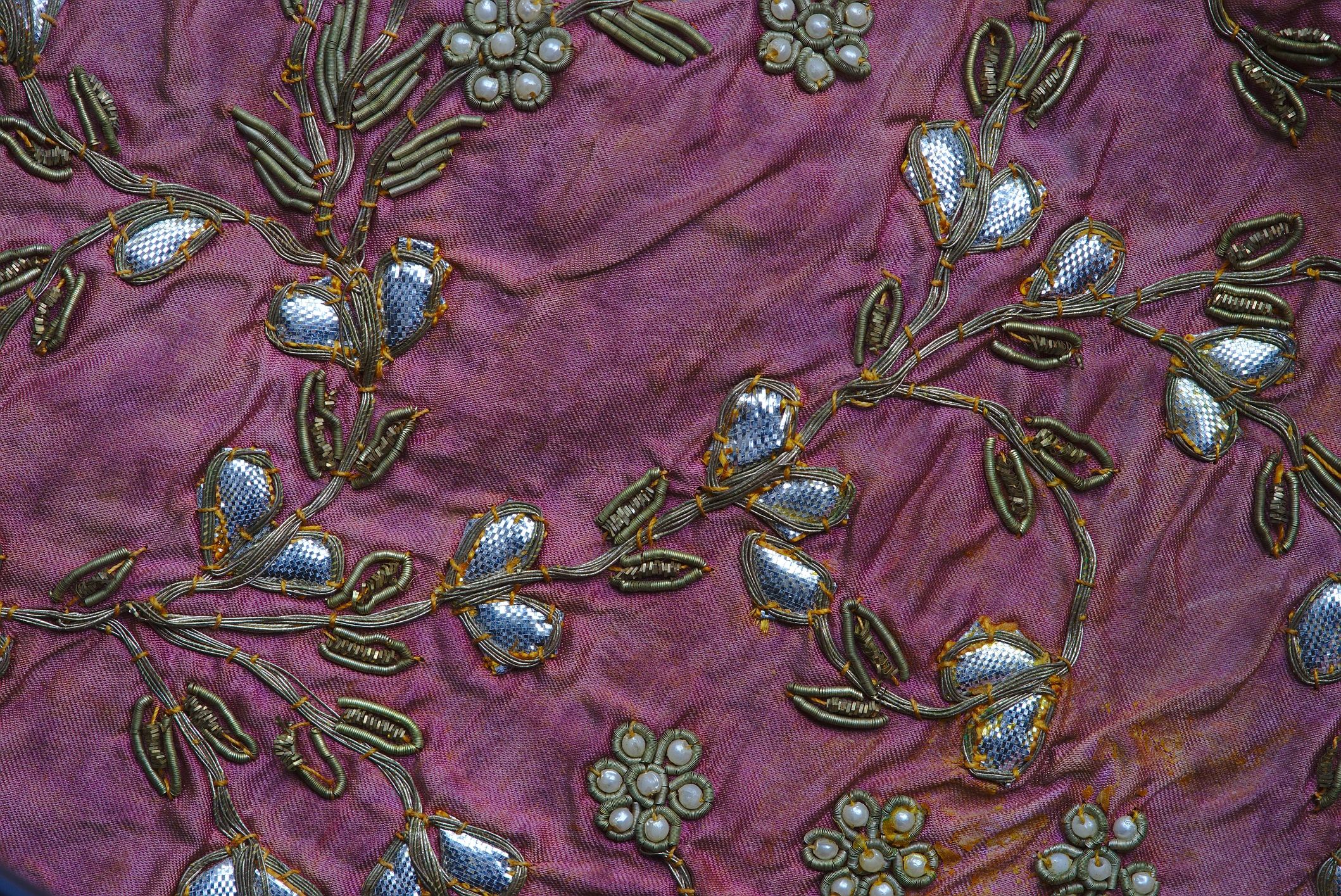 Indian patchwork detail with traditional craftsmanship