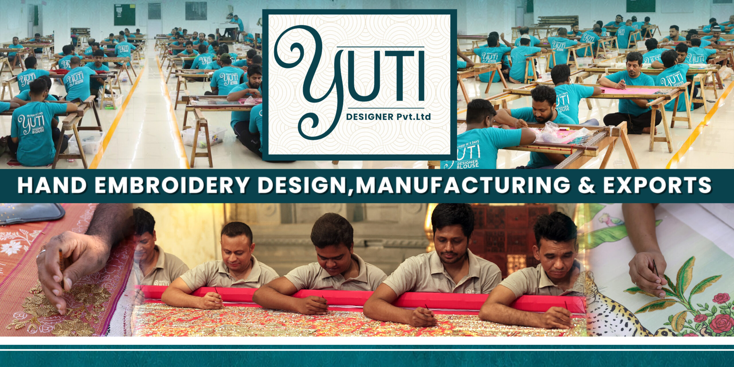 Hand embroidery design sample by Yuti Designer Pvt. Ltd.